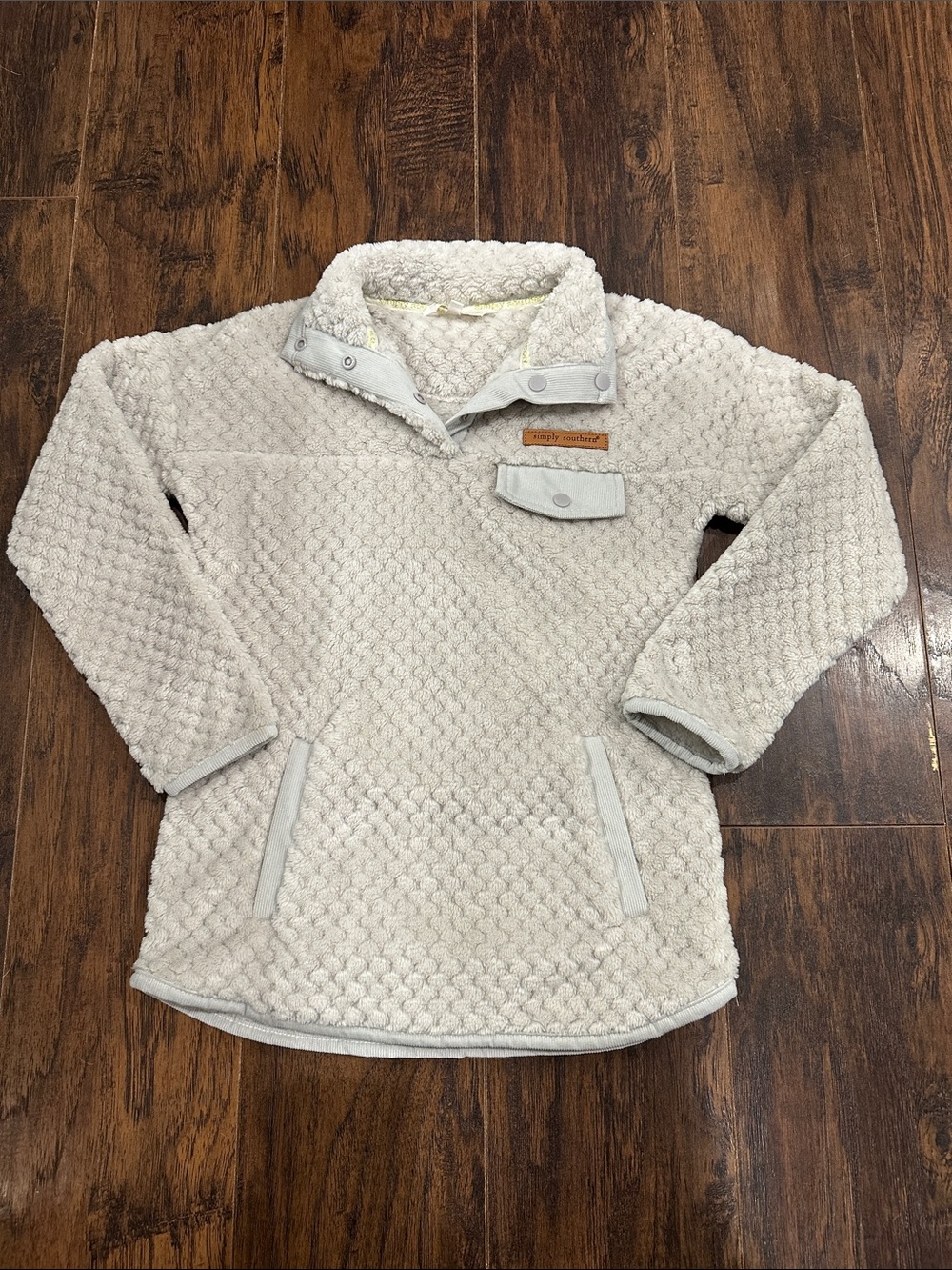 Simply Southern Cozy Cream Fleece Pullover - Kids